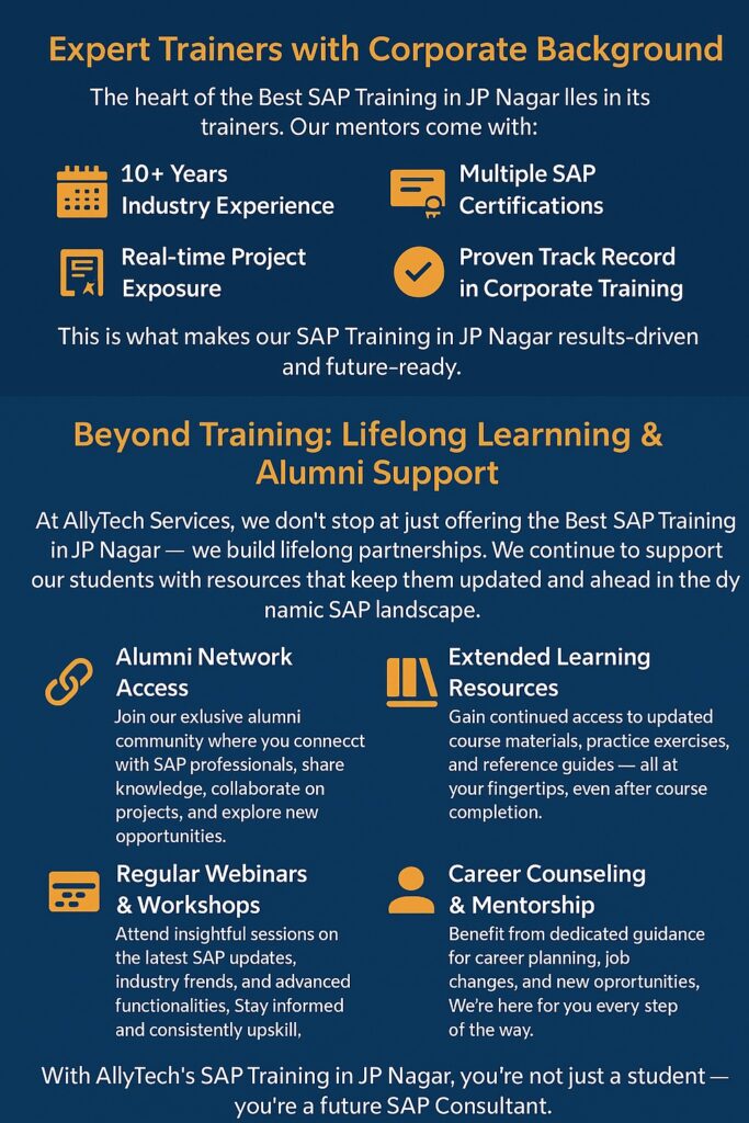 Best SAP Training in JP Nagar Best SAP Training in JP Nagar